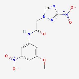 N-(3-methoxy-5-nitrophenyl)-2-(3-nitro-1H-1,2,4-triazol-1-yl)acetamide