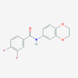 molecular formula C15H11F2NO3 B4712449 N-(2,3-dihydro-1,4-benzodioxin-6-yl)-3,4-difluorobenzamide 