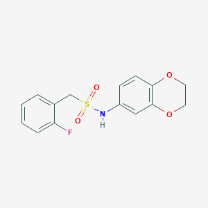 N-(2,3-dihydro-1,4-benzodioxin-6-yl)-1-(2-fluorophenyl)methanesulfonamide