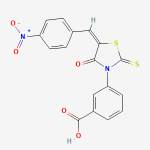 3-[5-(4-nitrobenzylidene)-4-oxo-2-thioxo-1,3-thiazolidin-3-yl]benzoic acid