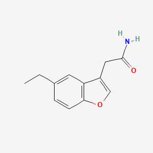 molecular formula C12H13NO2 B4712485 2-(5-ethyl-1-benzofuran-3-yl)acetamide 