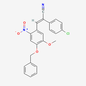 3-[4-(benzyloxy)-5-methoxy-2-nitrophenyl]-2-(4-chlorophenyl)acrylonitrile