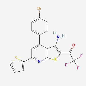 1-[3-amino-4-(4-bromophenyl)-6-(2-thienyl)thieno[2,3-b]pyridin-2-yl]-2,2,2-trifluoroethanone