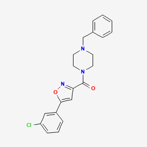 1-benzyl-4-{[5-(3-chlorophenyl)-3-isoxazolyl]carbonyl}piperazine