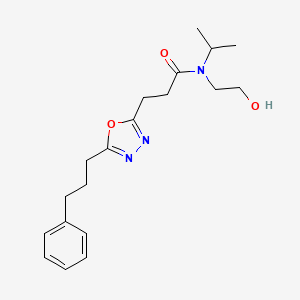 N-(2-hydroxyethyl)-N-isopropyl-3-[5-(3-phenylpropyl)-1,3,4-oxadiazol-2-yl]propanamide