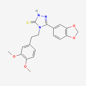 molecular formula C19H19N3O4S B4712521 5-(1,3-benzodioxol-5-yl)-4-[2-(3,4-dimethoxyphenyl)ethyl]-4H-1,2,4-triazole-3-thiol 