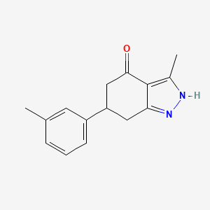 3-methyl-6-(3-methylphenyl)-1,5,6,7-tetrahydro-4H-indazol-4-one