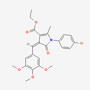 ethyl 1-(4-bromophenyl)-2-methyl-5-oxo-4-(3,4,5-trimethoxybenzylidene)-4,5-dihydro-1H-pyrrole-3-carboxylate