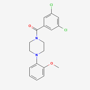 molecular formula C18H18Cl2N2O2 B4712597 1-(3,5-dichlorobenzoyl)-4-(2-methoxyphenyl)piperazine 