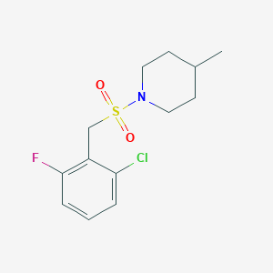 molecular formula C13H17ClFNO2S B4712615 1-[(2-chloro-6-fluorobenzyl)sulfonyl]-4-methylpiperidine 