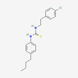 molecular formula C19H23ClN2S B4712635 N-(4-butylphenyl)-N'-[2-(4-chlorophenyl)ethyl]thiourea 