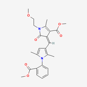 methyl 4-({1-[2-(methoxycarbonyl)phenyl]-2,5-dimethyl-1H-pyrrol-3-yl}methylene)-1-(2-methoxyethyl)-2-methyl-5-oxo-4,5-dihydro-1H-pyrrole-3-carboxylate