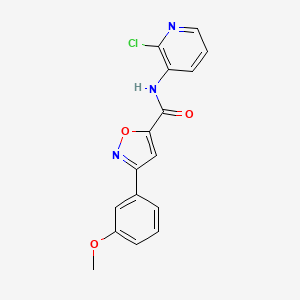 molecular formula C16H12ClN3O3 B4712678 N-(2-chloro-3-pyridinyl)-3-(3-methoxyphenyl)-5-isoxazolecarboxamide 