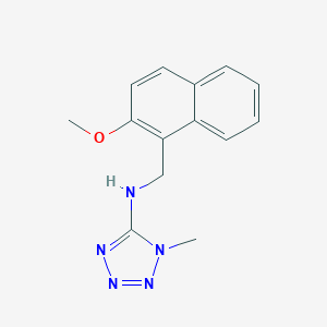 molecular formula C14H15N5O B471268 N-[(2-methoxynaphthalen-1-yl)methyl]-1-methyltetrazol-5-amine CAS No. 717833-84-6