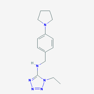 molecular formula C14H20N6 B471270 1-ethyl-N-[4-(pyrrolidin-1-yl)benzyl]-1H-tetrazol-5-amine CAS No. 723753-71-7