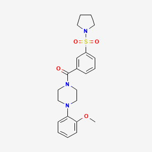 1-(2-methoxyphenyl)-4-[3-(1-pyrrolidinylsulfonyl)benzoyl]piperazine