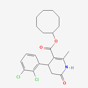 molecular formula C21H25Cl2NO3 B4712714 cyclooctyl 4-(2,3-dichlorophenyl)-2-methyl-6-oxo-1,4,5,6-tetrahydro-3-pyridinecarboxylate 