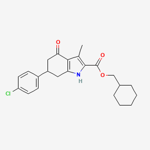 cyclohexylmethyl 6-(4-chlorophenyl)-3-methyl-4-oxo-4,5,6,7-tetrahydro-1H-indole-2-carboxylate