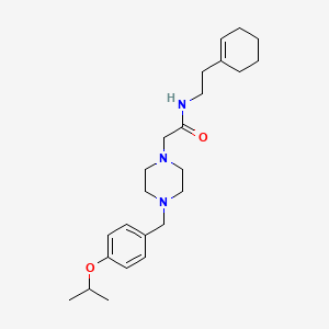 molecular formula C24H37N3O2 B4712762 N-[2-(1-cyclohexen-1-yl)ethyl]-2-[4-(4-isopropoxybenzyl)-1-piperazinyl]acetamide 