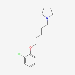 molecular formula C15H22ClNO B4712778 1-[5-(2-chlorophenoxy)pentyl]pyrrolidine 