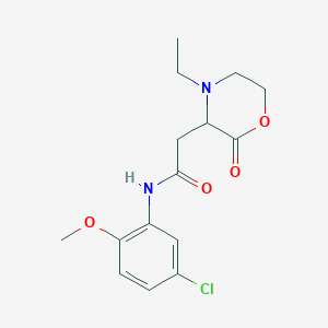 N-(5-chloro-2-methoxyphenyl)-2-(4-ethyl-2-oxo-3-morpholinyl)acetamide