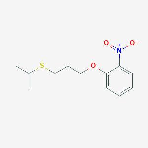 molecular formula C12H17NO3S B4712796 1-[3-(isopropylthio)propoxy]-2-nitrobenzene 