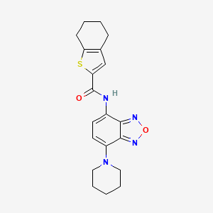 molecular formula C20H22N4O2S B4712806 N-[7-(1-piperidinyl)-2,1,3-benzoxadiazol-4-yl]-4,5,6,7-tetrahydro-1-benzothiophene-2-carboxamide 