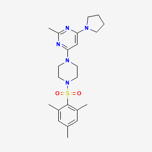 4-[4-(mesitylsulfonyl)-1-piperazinyl]-2-methyl-6-(1-pyrrolidinyl)pyrimidine