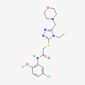 N-(5-chloro-2-methoxyphenyl)-2-{[4-ethyl-5-(4-morpholinylmethyl)-4H-1,2,4-triazol-3-yl]thio}acetamide