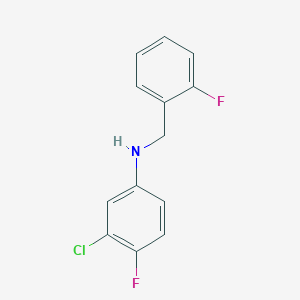 molecular formula C13H10ClF2N B471287 (3-氯-4-氟苯基)-(2-氟苄基)-胺 CAS No. 723753-79-5