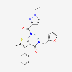 1-ethyl-N-(3-{[(2-furylmethyl)amino]carbonyl}-5-methyl-4-phenyl-2-thienyl)-1H-pyrazole-3-carboxamide