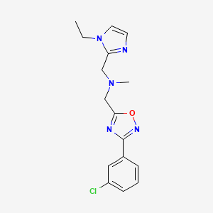 1-[3-(3-chlorophenyl)-1,2,4-oxadiazol-5-yl]-N-[(1-ethyl-1H-imidazol-2-yl)methyl]-N-methylmethanamine