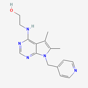 2-{[5,6-dimethyl-7-(4-pyridinylmethyl)-7H-pyrrolo[2,3-d]pyrimidin-4-yl]amino}ethanol