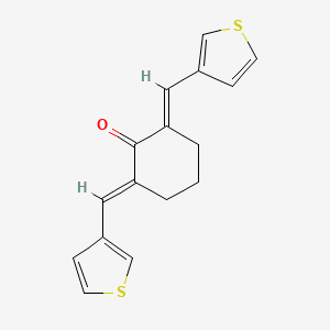 molecular formula C16H14OS2 B4712916 2,6-bis(3-thienylmethylene)cyclohexanone 