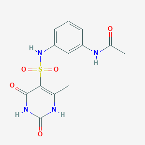 molecular formula C13H14N4O5S B4712936 N-(3-{[(6-methyl-2,4-dioxo-1,2,3,4-tetrahydro-5-pyrimidinyl)sulfonyl]amino}phenyl)acetamide 