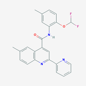 molecular formula C24H19F2N3O2 B4712937 N-[2-(difluoromethoxy)-5-methylphenyl]-6-methyl-2-(2-pyridinyl)-4-quinolinecarboxamide 