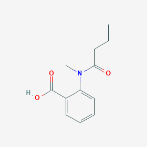 molecular formula C12H15NO3 B4712955 2-[butyryl(methyl)amino]benzoic acid 