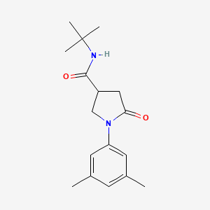 N-(tert-butyl)-1-(3,5-dimethylphenyl)-5-oxo-3-pyrrolidinecarboxamide