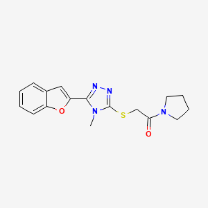 3-(1-benzofuran-2-yl)-4-methyl-5-{[2-oxo-2-(1-pyrrolidinyl)ethyl]thio}-4H-1,2,4-triazole