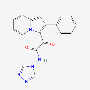 2-oxo-2-(2-phenylindolizin-3-yl)-N-(1,2,4-triazol-4-yl)acetamide