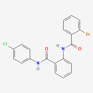 molecular formula C20H14BrClN2O2 B4713022 2-bromo-N-(2-{[(4-chlorophenyl)amino]carbonyl}phenyl)benzamide 