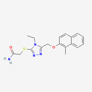 2-[(4-ethyl-5-{[(1-methyl-2-naphthyl)oxy]methyl}-4H-1,2,4-triazol-3-yl)thio]acetamide