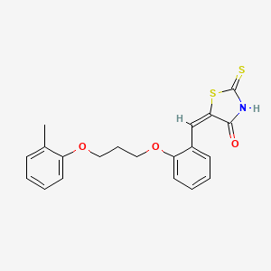 molecular formula C20H19NO3S2 B4713033 5-{2-[3-(2-methylphenoxy)propoxy]benzylidene}-2-thioxo-1,3-thiazolidin-4-one 