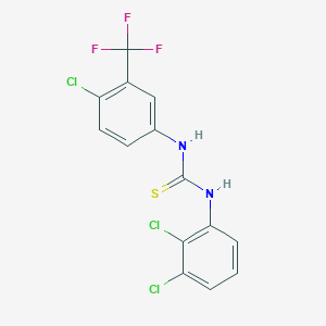 molecular formula C14H8Cl3F3N2S B4713039 N-[4-chloro-3-(trifluoromethyl)phenyl]-N'-(2,3-dichlorophenyl)thiourea 