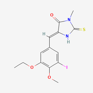 5-(3-ethoxy-5-iodo-4-methoxybenzylidene)-3-methyl-2-thioxo-4-imidazolidinone