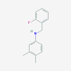 molecular formula C15H16FN B471308 N-[(2-fluorophenyl)methyl]-3,4-dimethylaniline CAS No. 723753-85-3