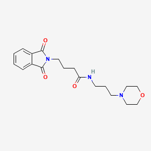 molecular formula C19H25N3O4 B4713105 4-(1,3-dioxo-1,3-dihydro-2H-isoindol-2-yl)-N-[3-(4-morpholinyl)propyl]butanamide 