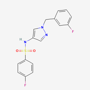 4-fluoro-N-[1-(3-fluorobenzyl)-1H-pyrazol-4-yl]benzenesulfonamide