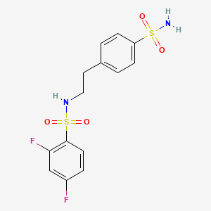 2,4-difluoro-N-[2-(4-sulfamoylphenyl)ethyl]benzenesulfonamide