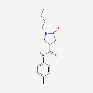 1-butyl-N-(4-methylphenyl)-5-oxo-3-pyrrolidinecarboxamide